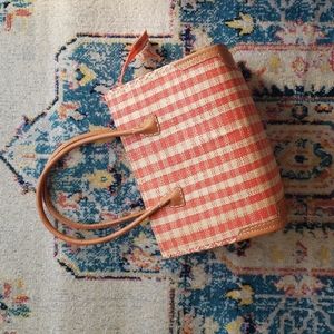 RARE Vintage Gingham Structured Purse